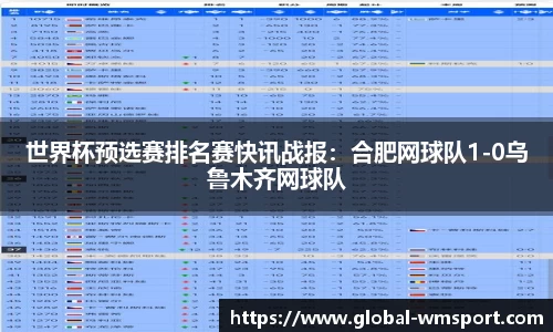 世界杯预选赛排名赛快讯战报：合肥网球队1-0乌鲁木齐网球队