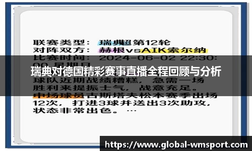 瑞典对德国精彩赛事直播全程回顾与分析